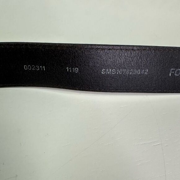 Men’s Fossil Brown Leather Belt Size 42/105 - Picture 5 of 7